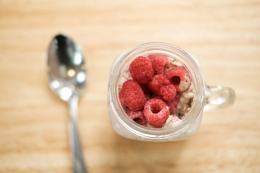 Raspberry Cheesecake Overnight Oats